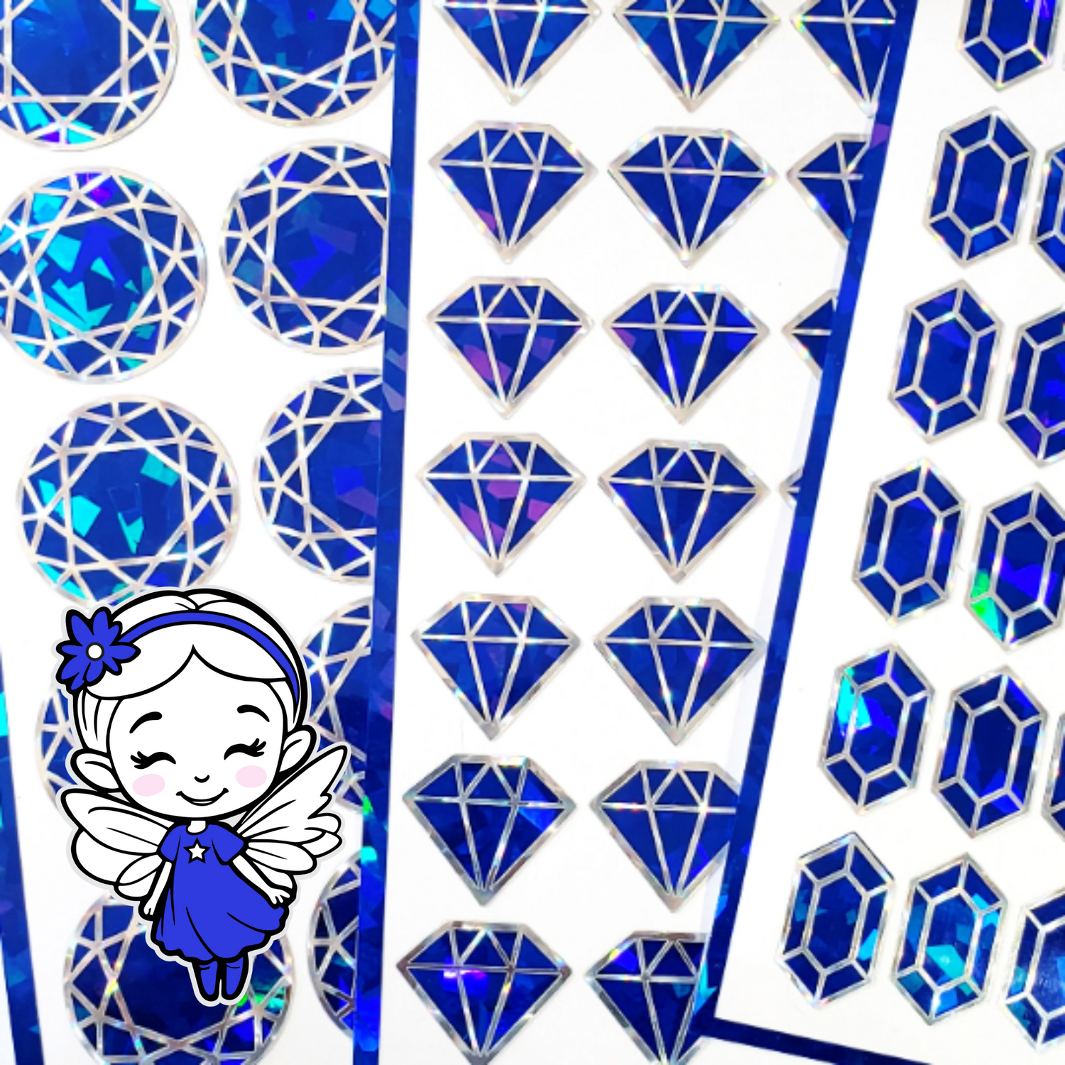 Sapphire Blue Gem Stickers