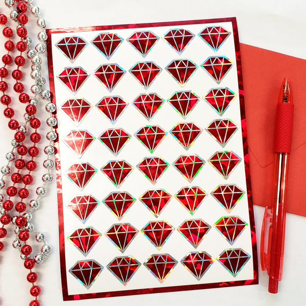 Red Diamond Stickers