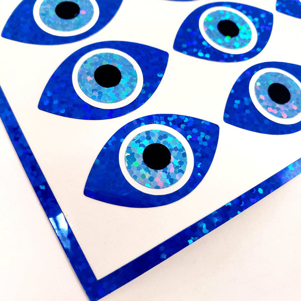 Blue Eye Stickers, set of 20