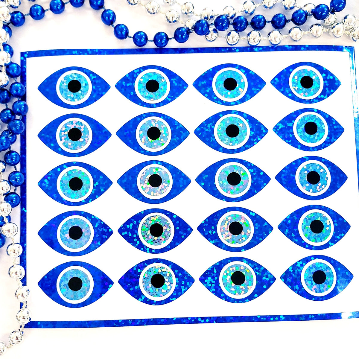 Blue Eye Stickers, set of 20