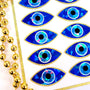 Blue Evil Eyes Stickers, set of 20