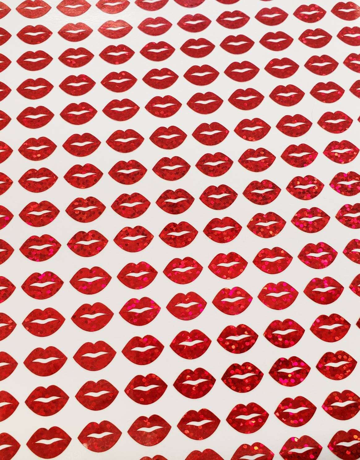 Sparkly Red Lips Stickers