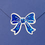 Blue Bow Stickers, set of 20