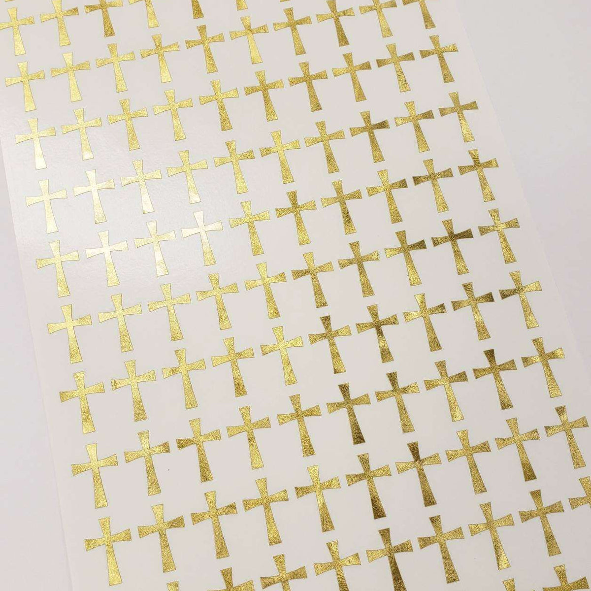 Gold Cross Stickers, metallic