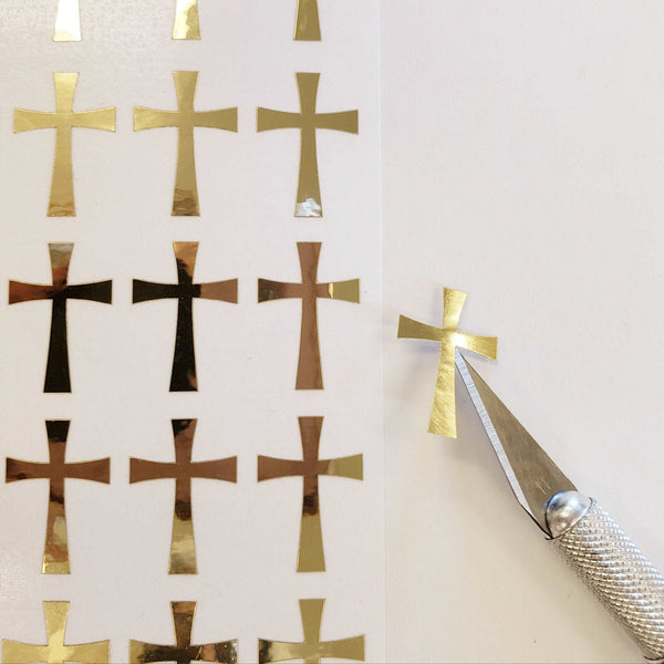Gold Cross Stickers