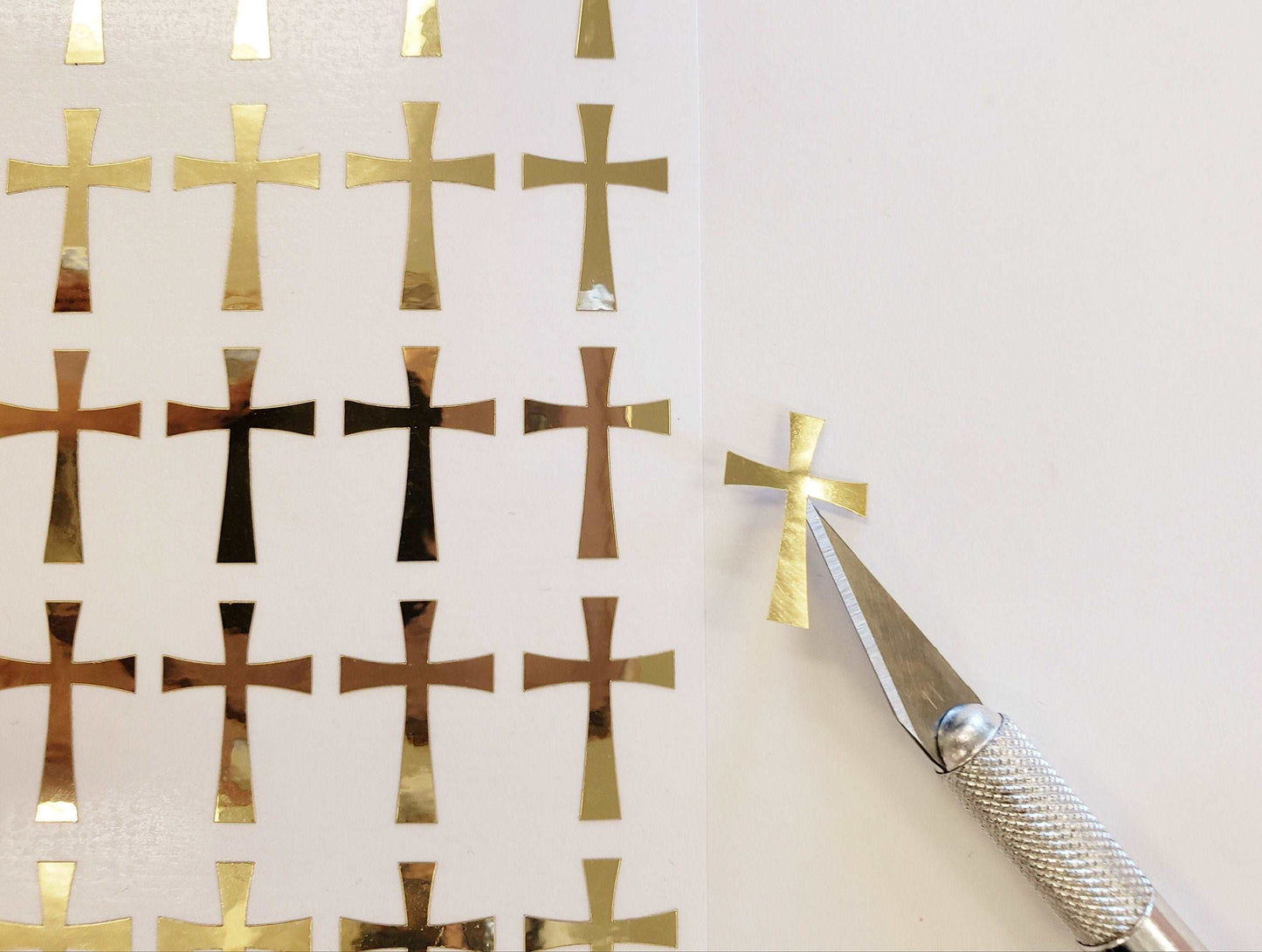 Gold Cross Stickers