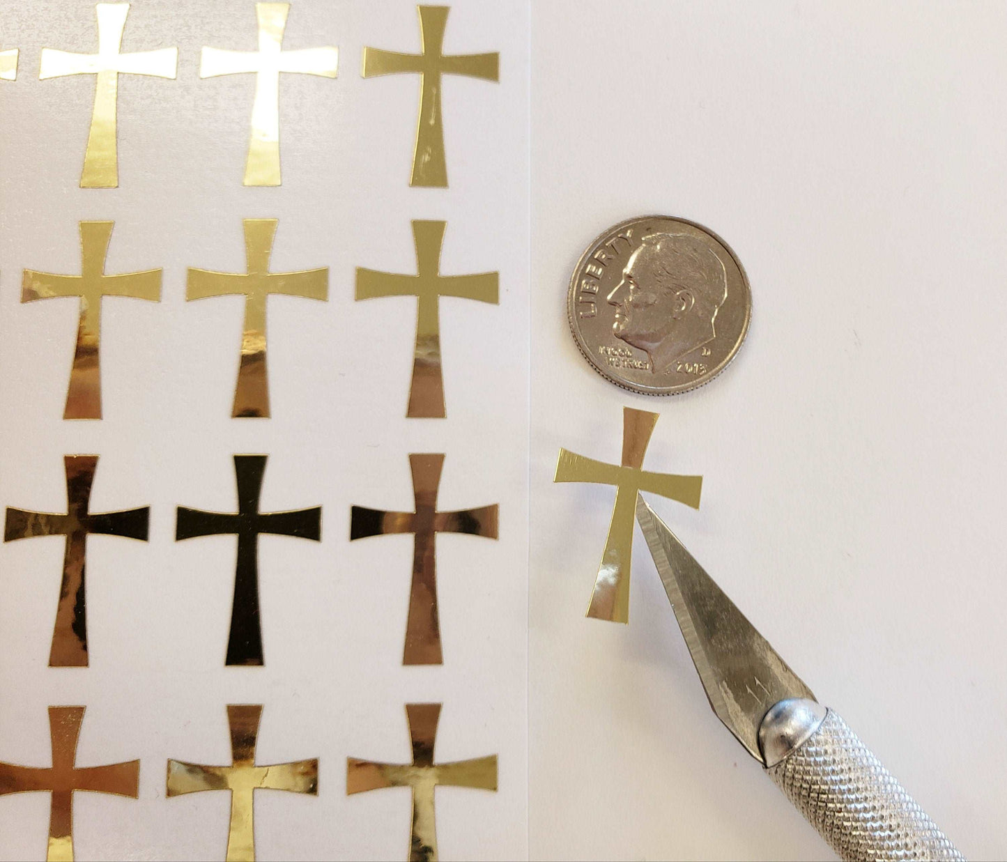 Gold Cross Stickers