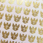 Angel Stickers, gold metallic vinyl decals, small angel labels for envelopes, baby baptism christening, funeral memorial, Christian stickers