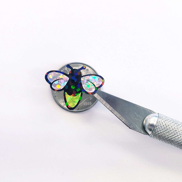 Firefly Stickers, set of 35 lightening bug stickers, sparkling firefly vinyl stickers for mason jars, envelopes, journals and crafts