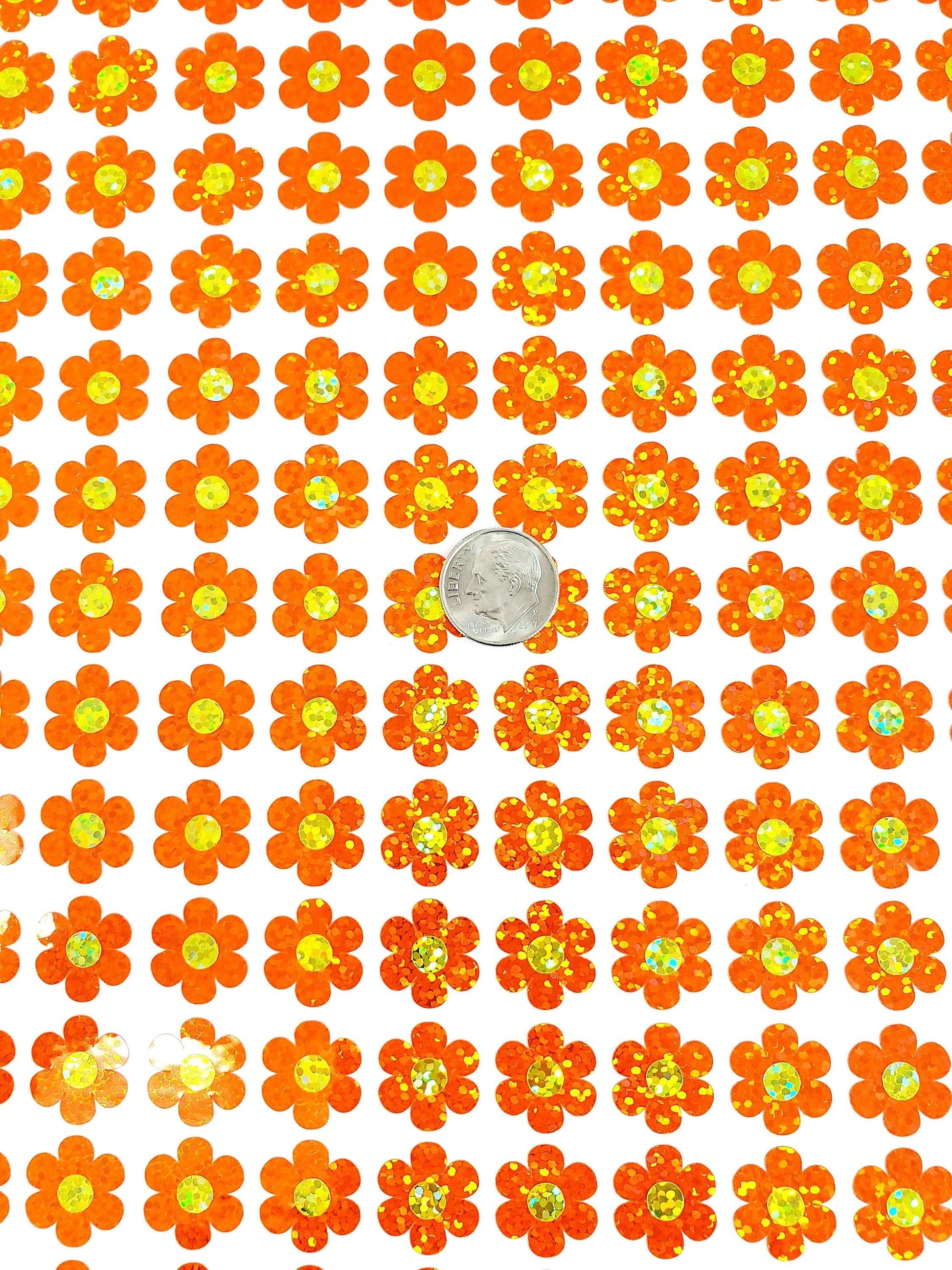 Orange Daisy Sticker Set