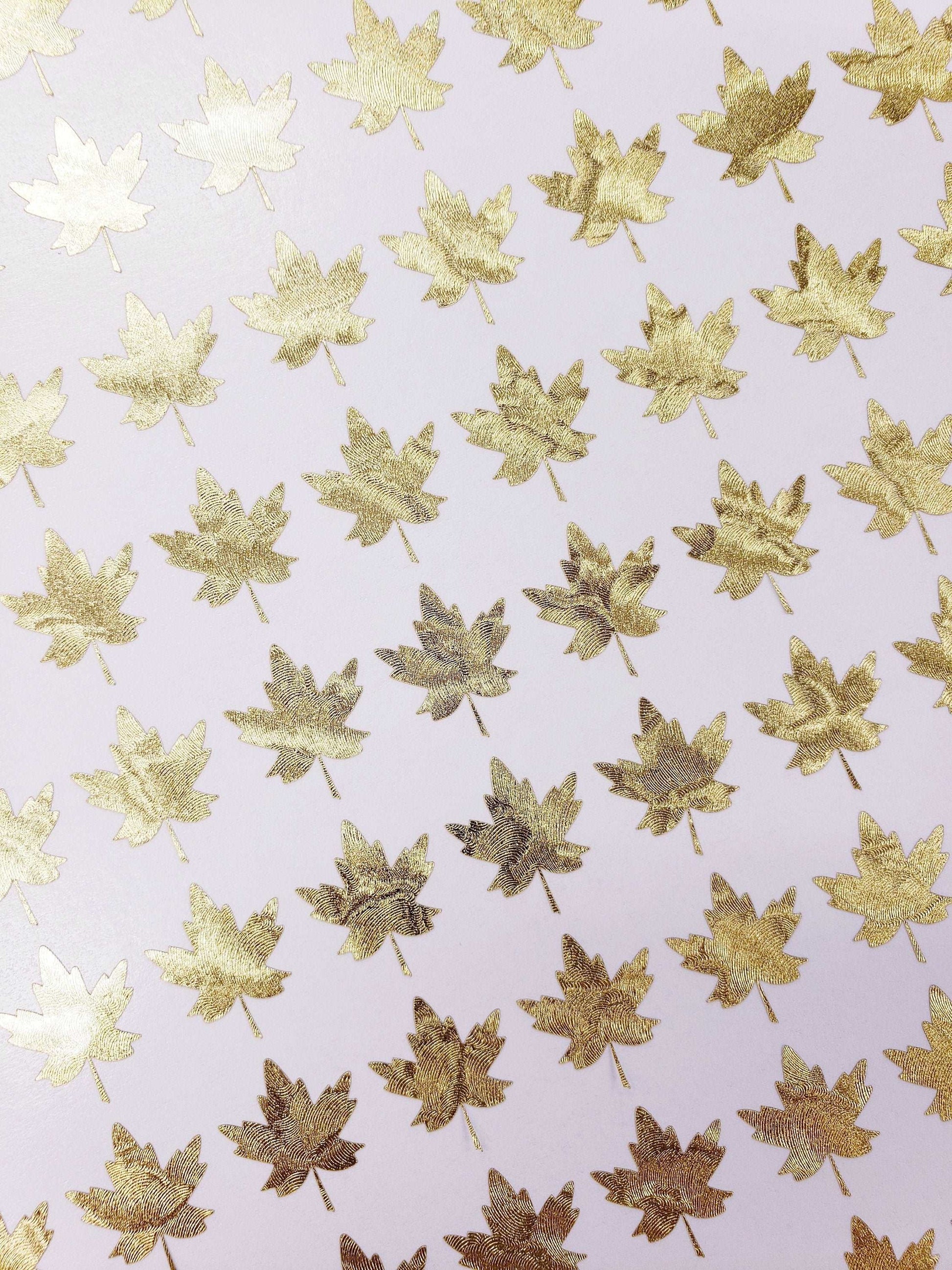 Gold Maple Leaf Stickers