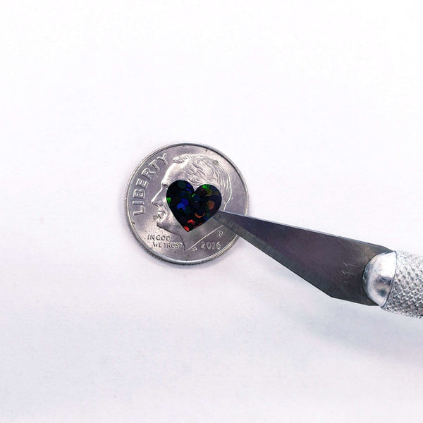 Small Black Hearts Sticker Sheet, set of 258 hearts.