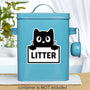 Cat Litter Sticker, pet storage label, organized home pantry, kitty litter container decal measures 5x5 inches