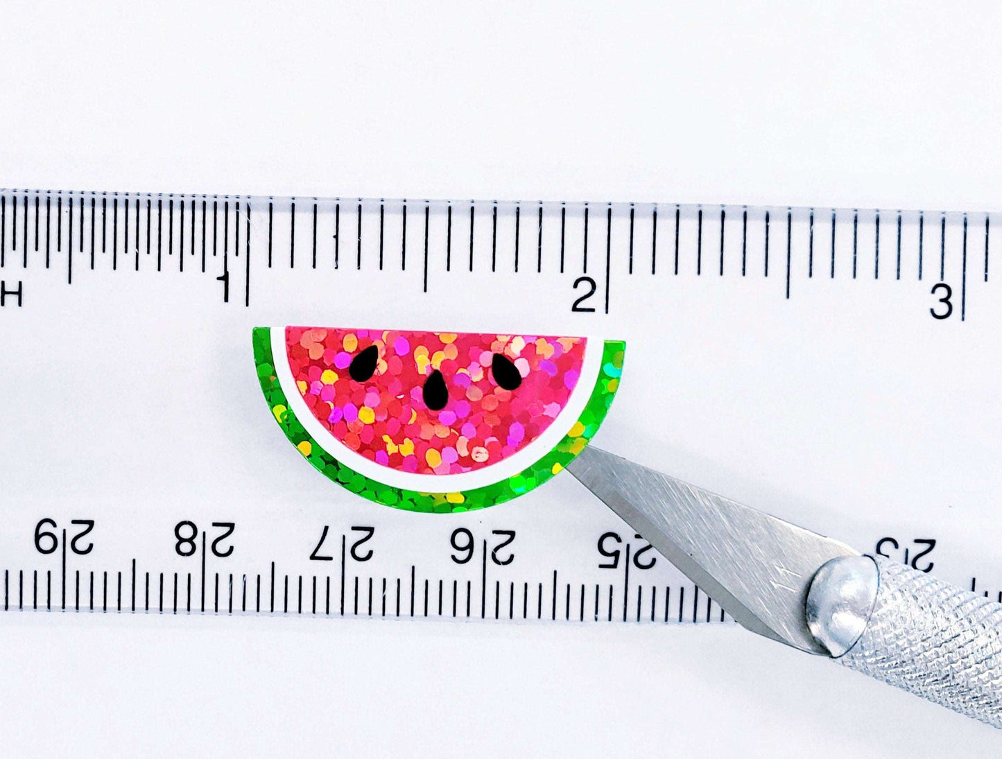 Watermelon Stickers. Sparkly summer fruit vinyl decals.