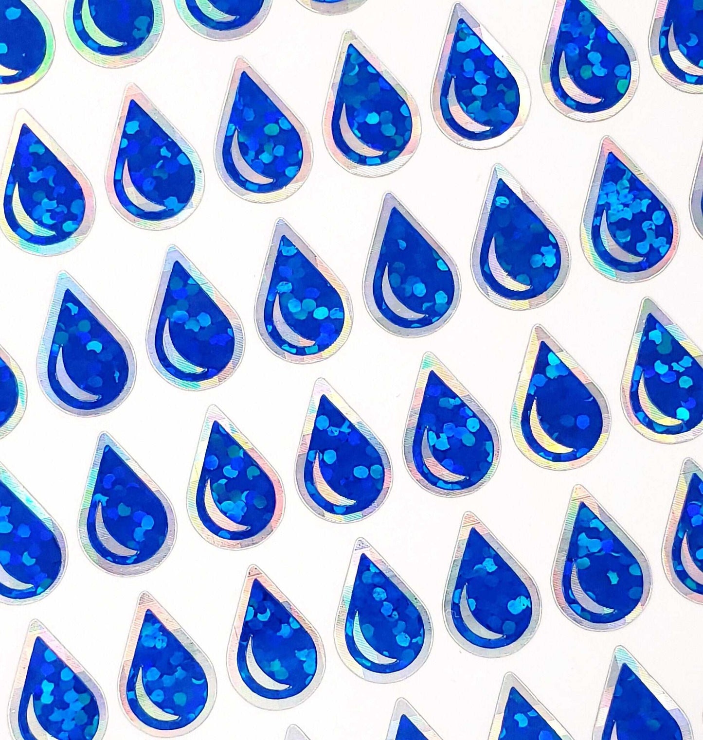 Dark Blue Water Drop Stickers