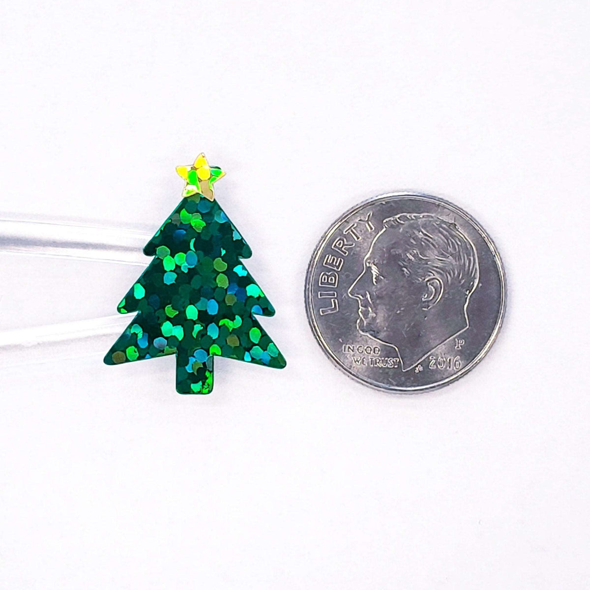 Christmas Trees Sticker Sheet, set of 50 Evergreen Pine Tree with gold star decorative stickers for ornaments, holiday cards and gift tags.