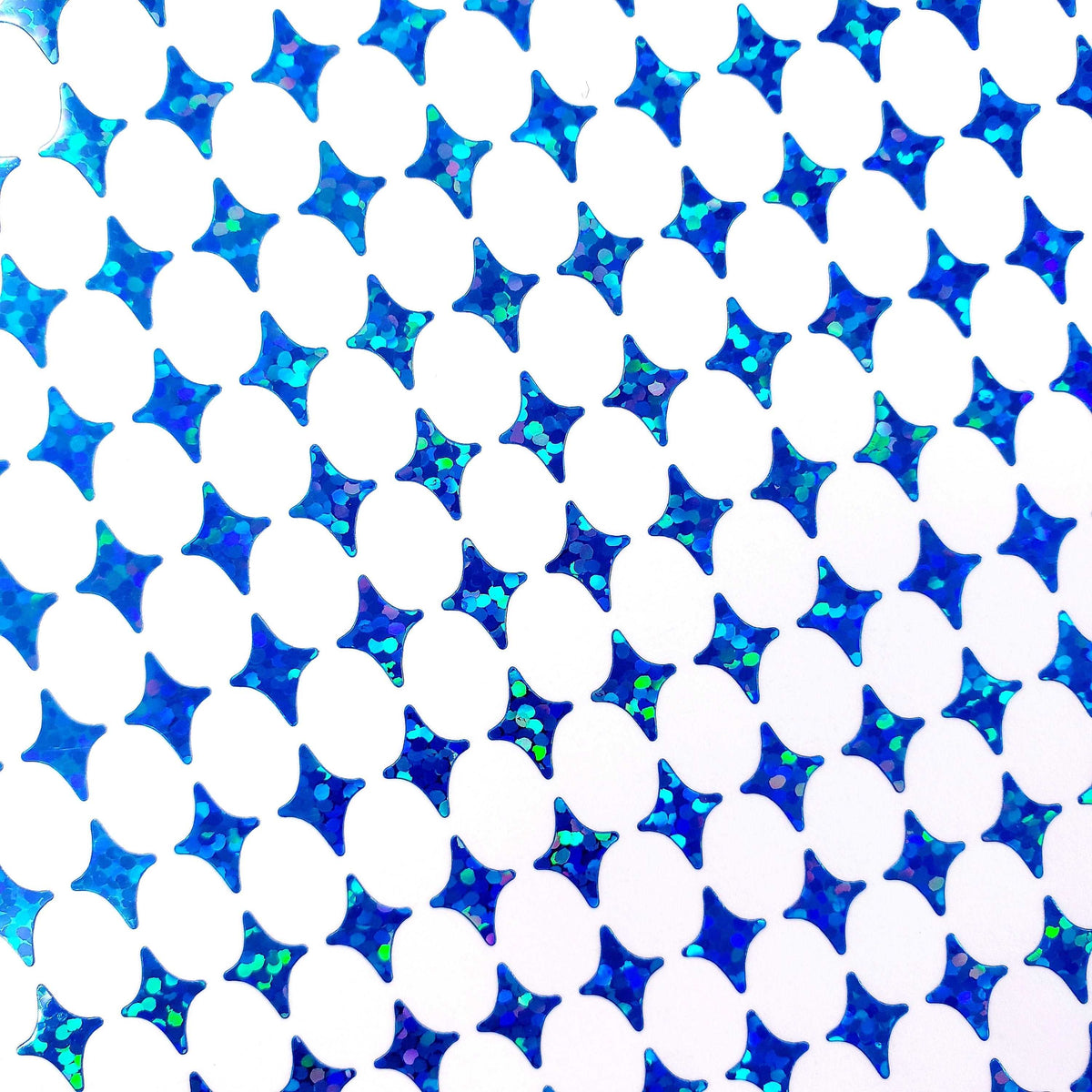 Blue Four-Pointed Stars Sticker Sheet