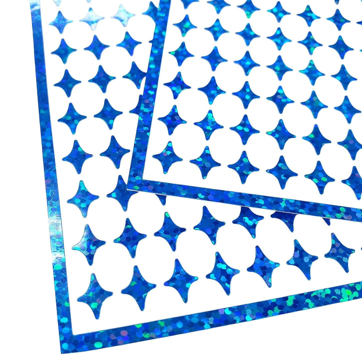 Blue Four-Pointed Stars Sticker Sheet