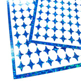 Blue Four-Pointed Stars Sticker Sheet