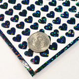 Small Black Hearts Sticker Sheet, set of 258 hearts.