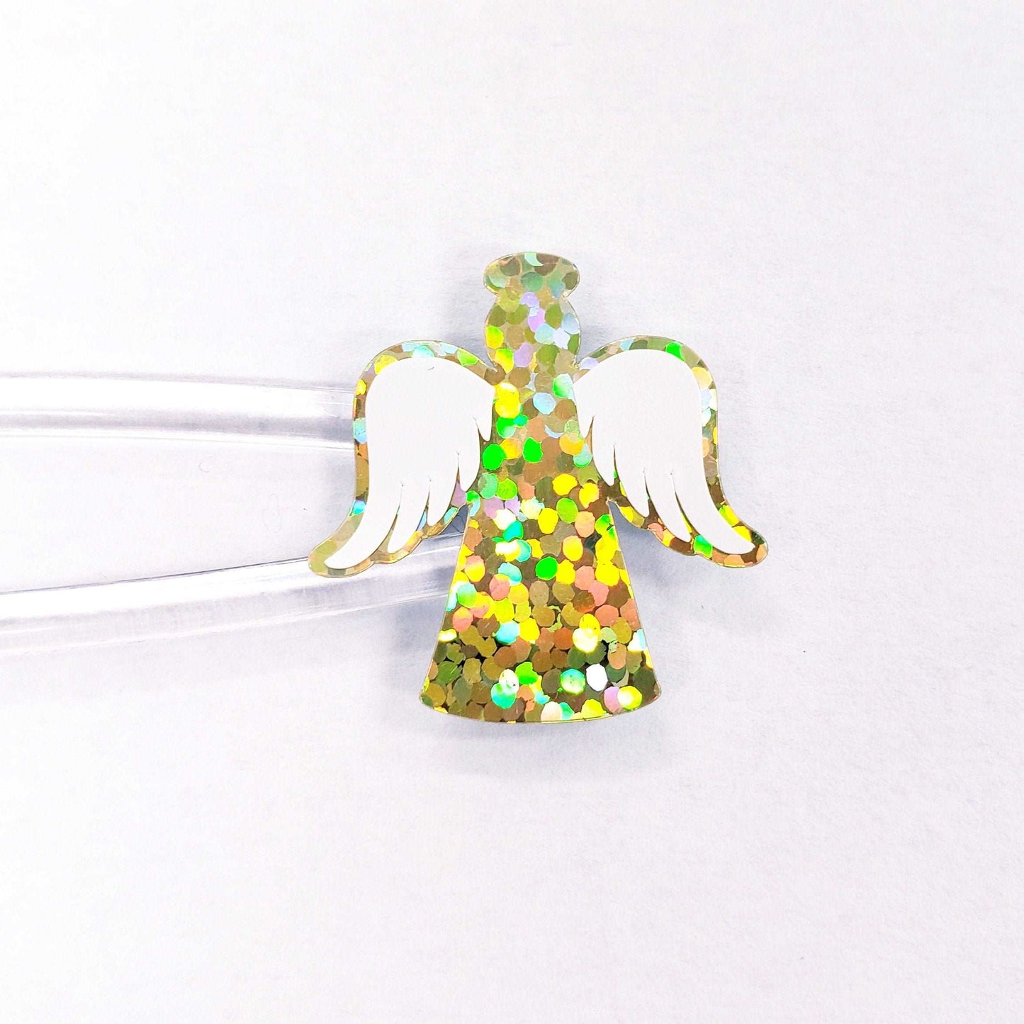 Gold Angels Stickers, set of 30 white and gold angel stickers for invitations, envelopes, memorial cards, planners, journals and crafts.