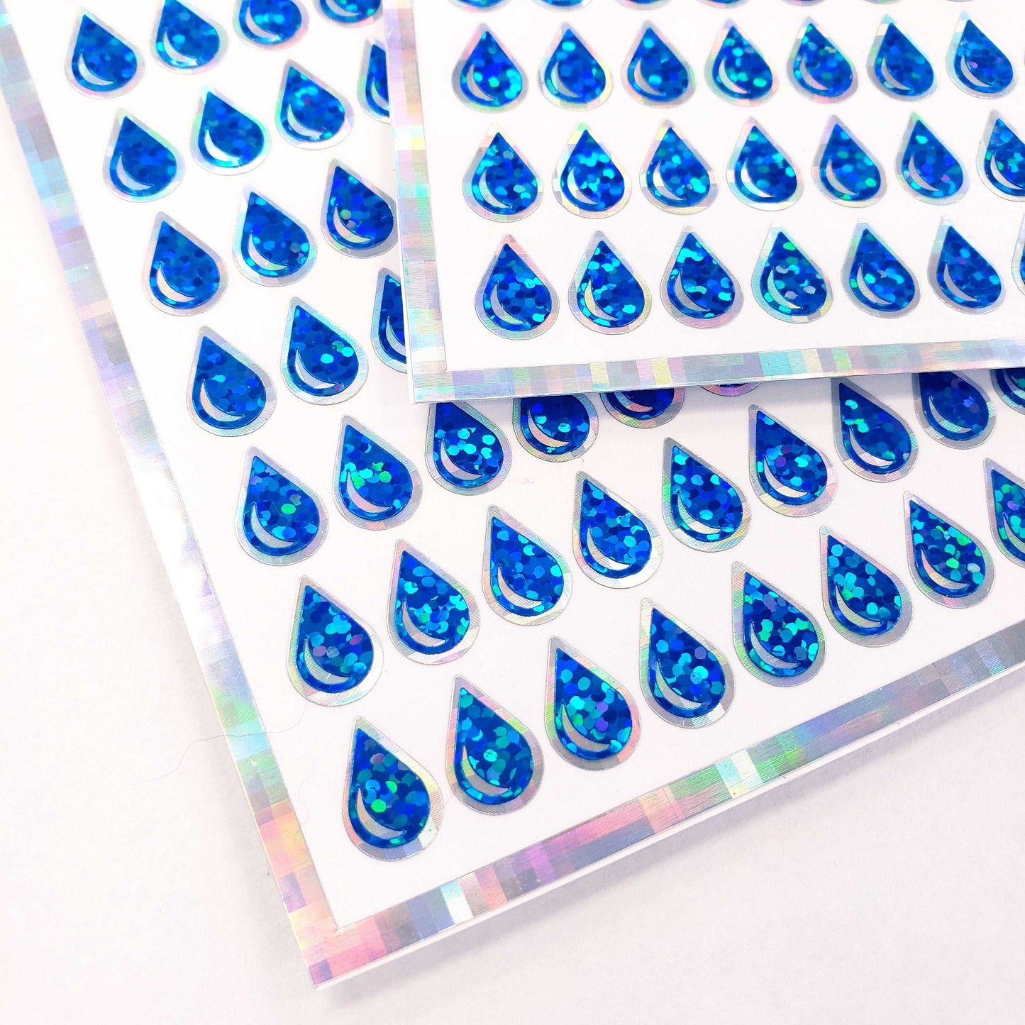 Blue Rain Drop Stickers