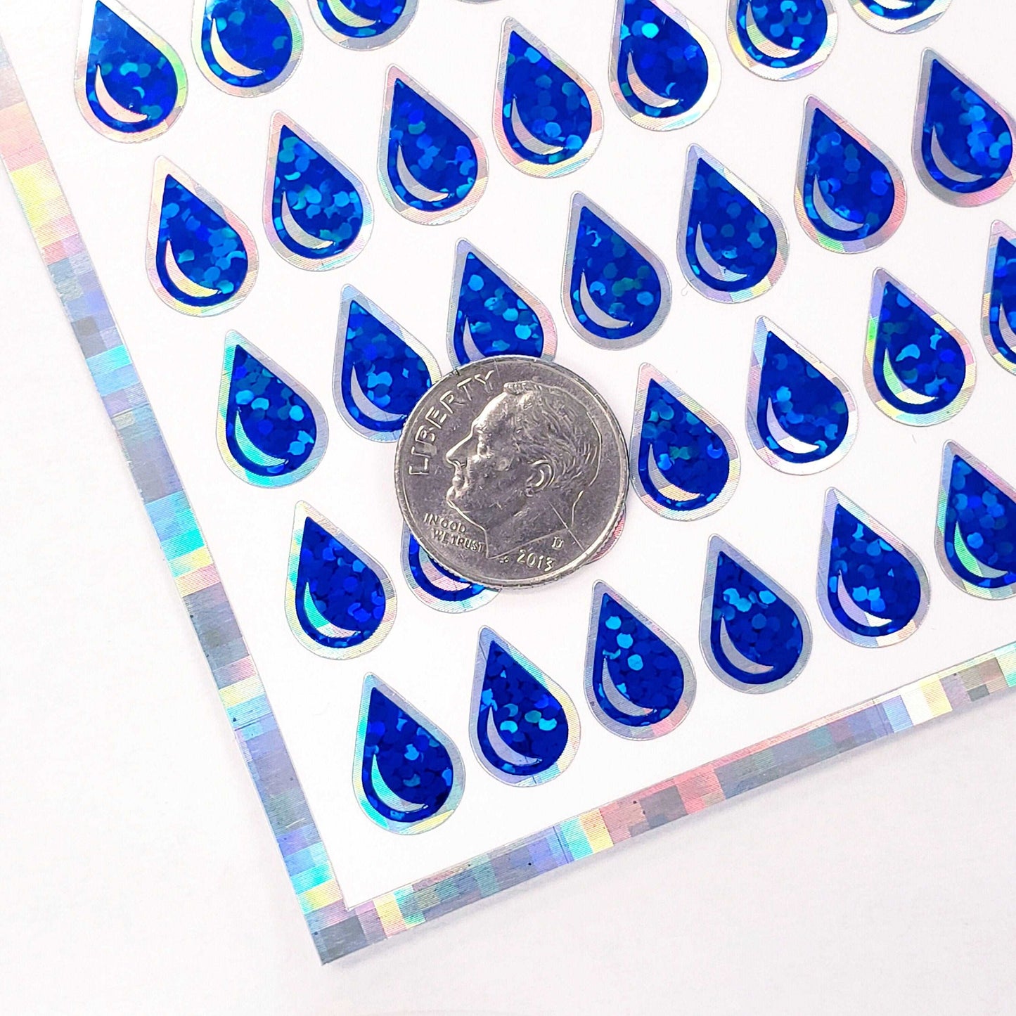 Dark Blue Water Drop Stickers