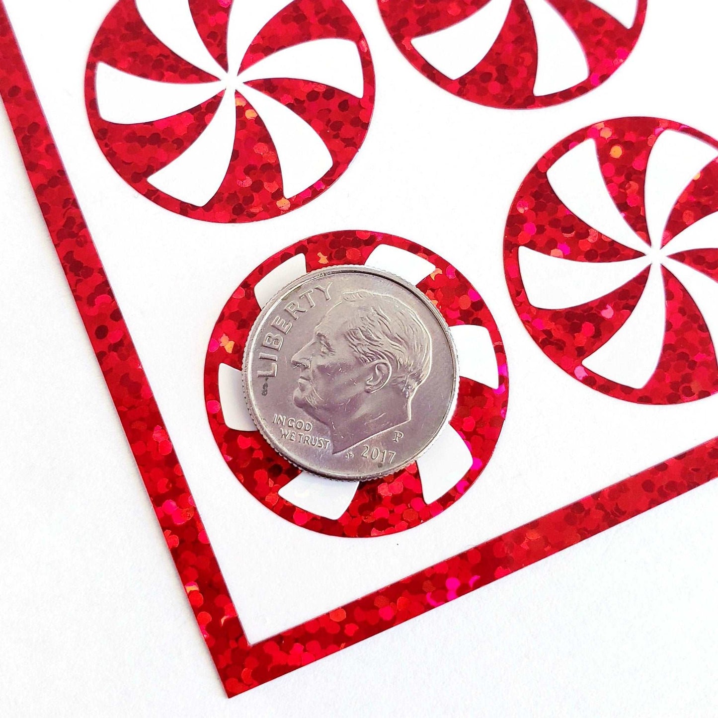 Peppermint Candy Stickers Sheet
