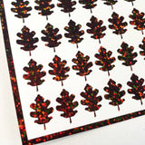 Brown Oak Leaves Sticker Sheet, set of 60 vinyl decals for Autumn weddings, daily journals, scrapbook pages and fall craft projects.