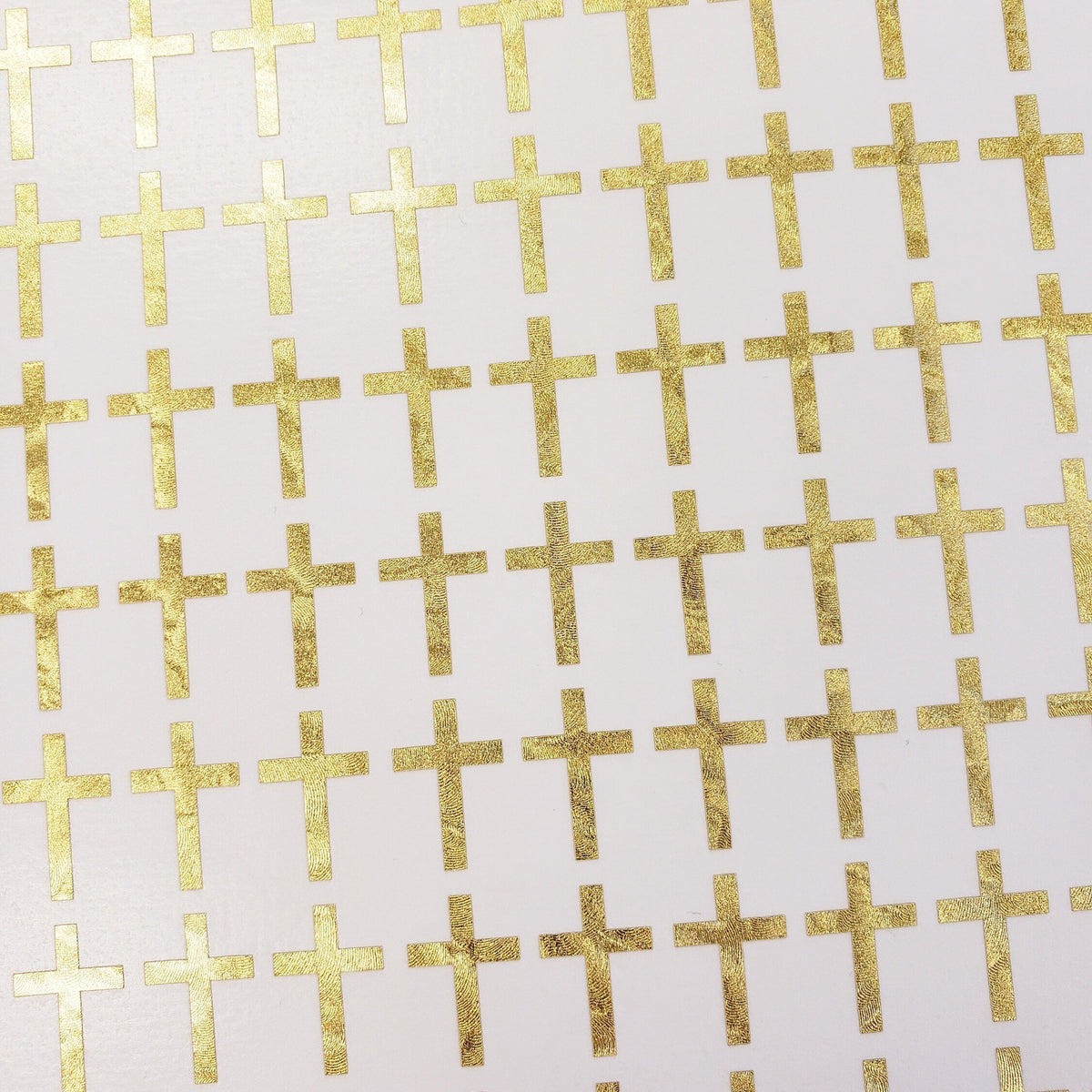 Gold Religious Cross Stickers