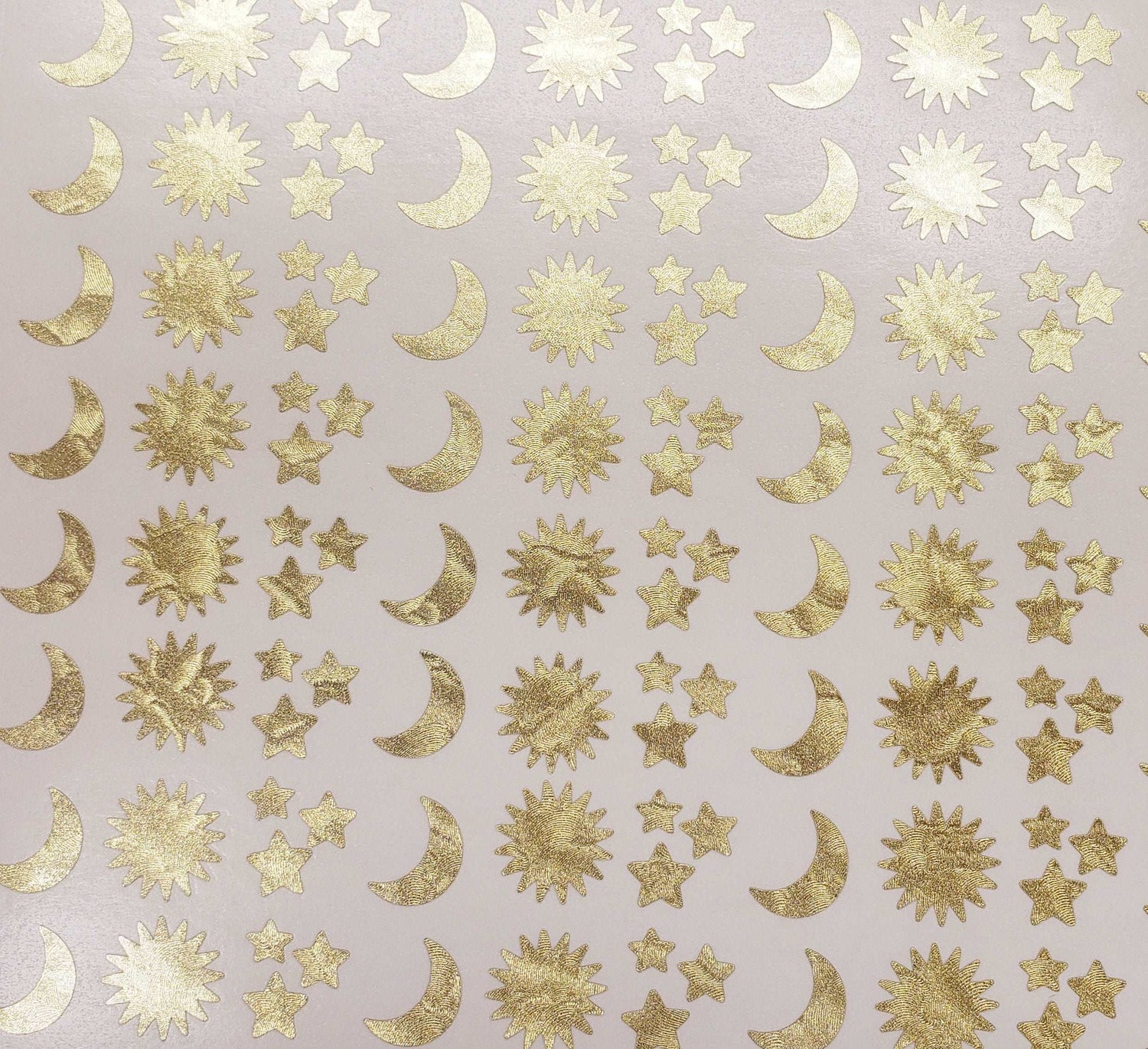 gold sun moon and stars stickers