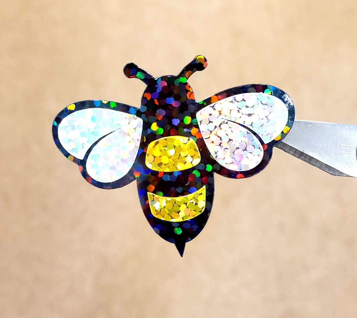 Bumblebee Stickers. Sparkly bee decals in new larger size.