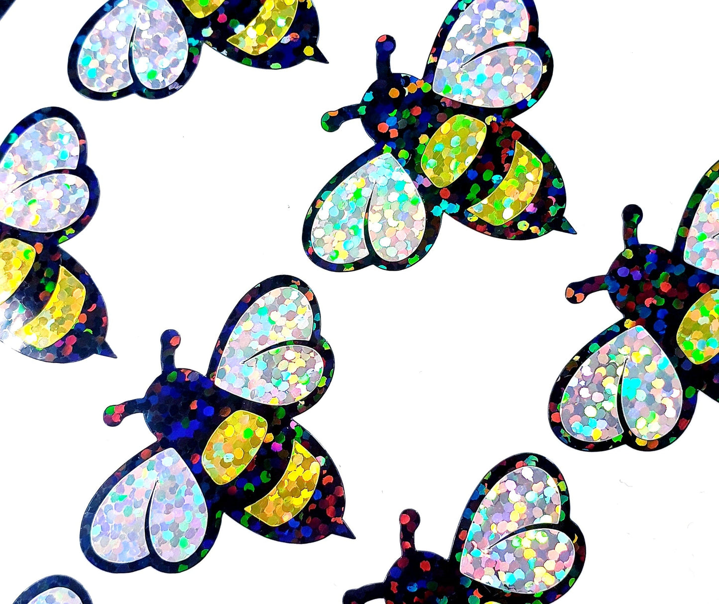 Bumblebee Stickers. Sparkly bee decals in new larger size.