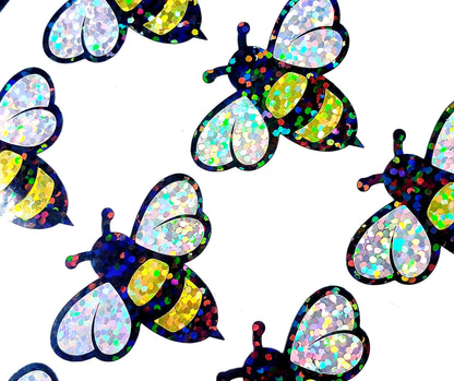 Bumblebee Stickers. Sparkly bee decals in new larger size.