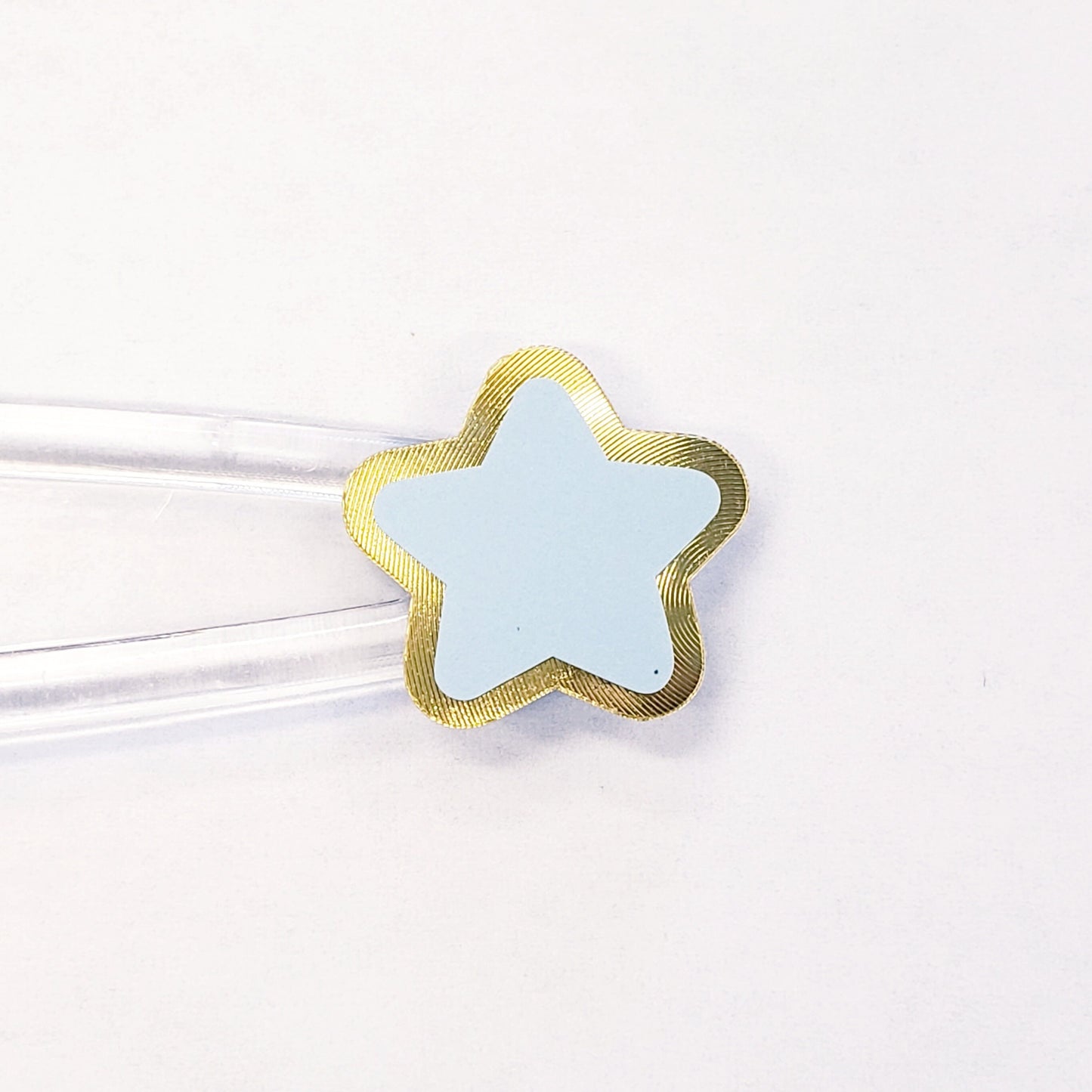 Pastel Rainbow Star Stickers, set of 70 small soft color kawaii stars for cards, envelopes, invitations, laptops and crafts. Silver outline