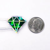 May Birthstone stickers, set of 40 small sparkly dark green emerald decals for gifts, notes, journals and scrapbooks. Gem embellishments.