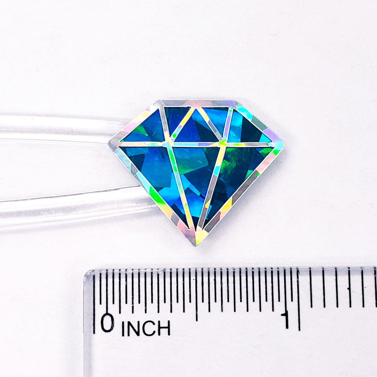 Birthstone stickers, set of 40 small sparkly turquoise gemstone decals for gifts, notecards, journals and scrapbook page embellishments.