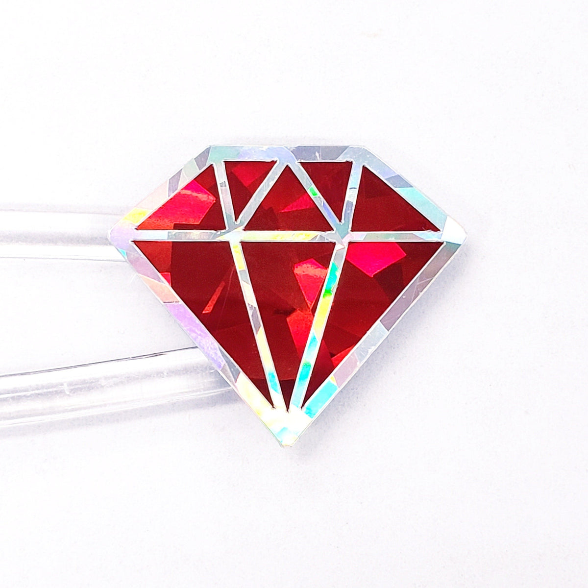 July Birthstone stickers, set of 40 small sparkly red ruby decals for gifts, notes, journals and scrapbooks. Gem embellishments.