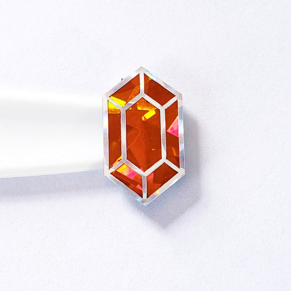 Orange Diamond Sticker Bundle, set of 96 sparkly faux citron gemstone stickers for November birthday, Scorpio zodiac gift, Free shipping.