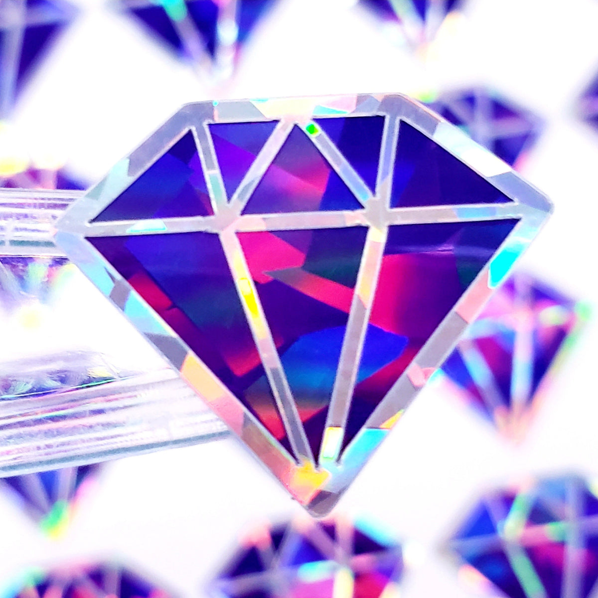 February Birthstone stickers, set of 40 small sparkly purple amethyst decals for gifts, notes, journals and scrapbooks. Gem embellishments.