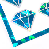 Birthstone stickers, set of 40 small sparkly turquoise gemstone decals for gifts, notecards, journals and scrapbook page embellishments.