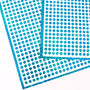 Extra Small Teal Glitter Dot Stickers. Set of 750 micro sized turquoise dots for journals, planners, goal trackers, calendars and crafts.