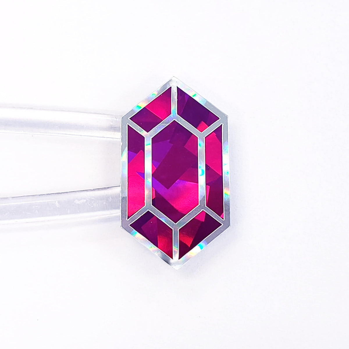 Pink Diamond stickers, set of 36 small sparkly jewel gemstone decals for Libra birthdays, notebooks, journals. October birthstone gift.