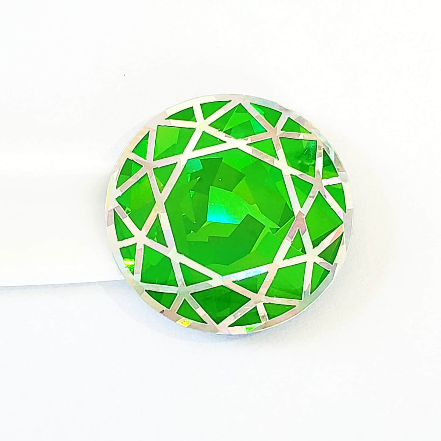 Green Diamond Sticker Bundle, set of 96 sparkly green peridot faux gemstone stickers for August birthday, Virgo zodiac gift, Free shipping.