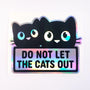 Indoor Cat Safety Door Sticker, Cute Do Not Let Cats Out Sign, Pet Lover Gift