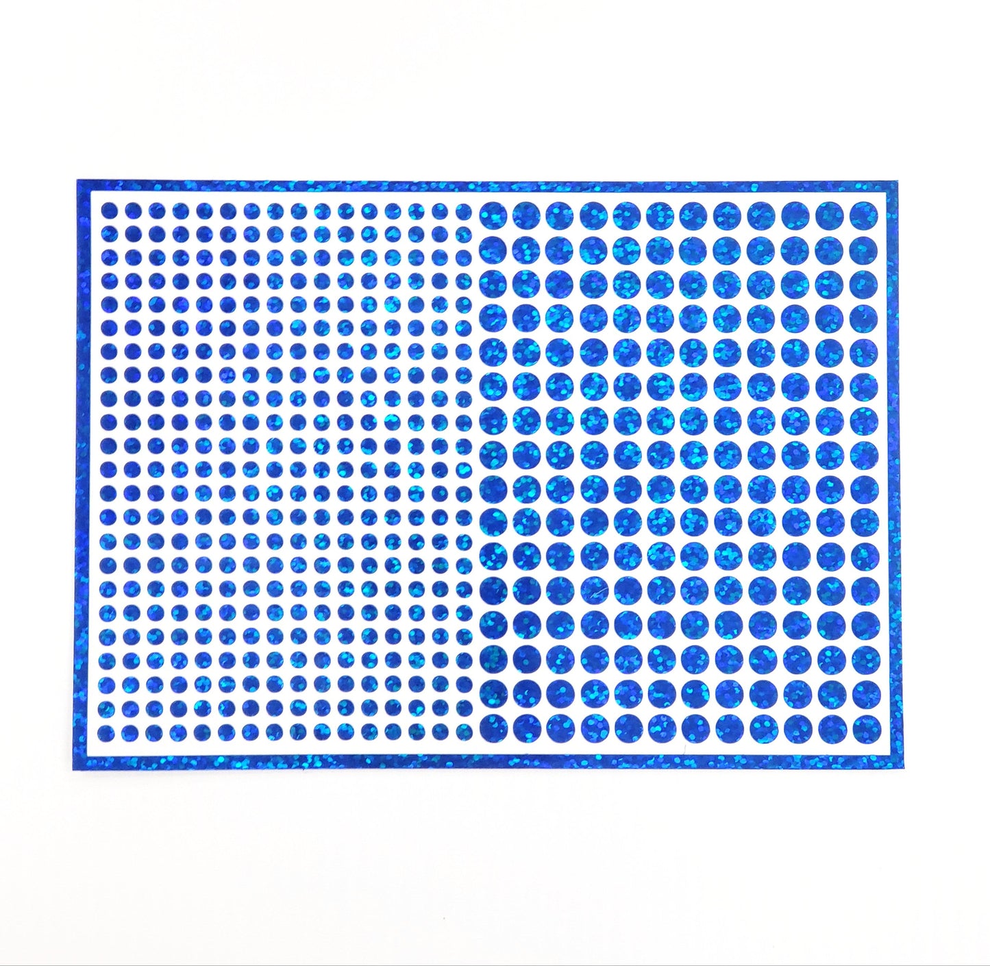 Blue Glitter Dot Stickers, set of 560, two dot sizes 2mm and 1/4 dots for meal choice, journals, planners, calendars, charts and crafts.