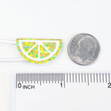 Lemon Stickers, set of 31 sparkly summer fruit decals, yellow citrus lemonade stickers.