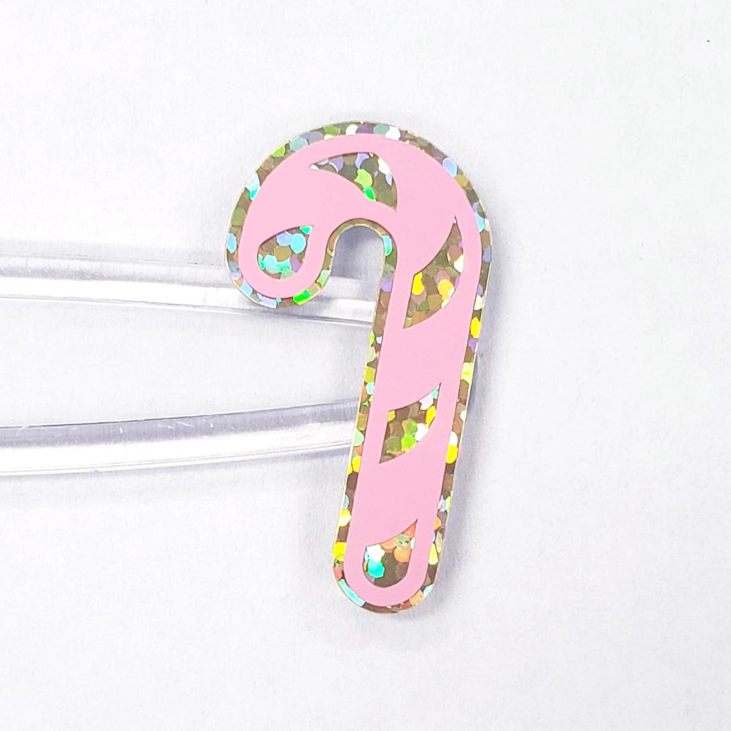 Pastel Candy Cane Stickers, set of 30 Christmas peppermint stickers for holiday cards, ornaments, paper stationery, gift tags and wrap.