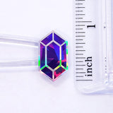 Purple rupee gem stickers, set of 36 small sparkly rupee vinyl decals. Treasure stickers for gamers.