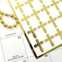 Gold Cross Stickers β 30 Metallic & Mirror Gold Cross Decals β Elegant Christian Stickers for church service, bible club and christenings.